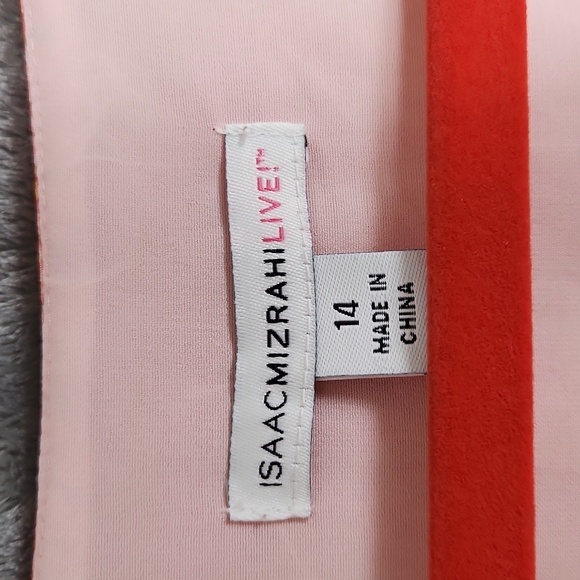 IzaacMizarahi Pink and orange print dress. - Picture 3 of 12